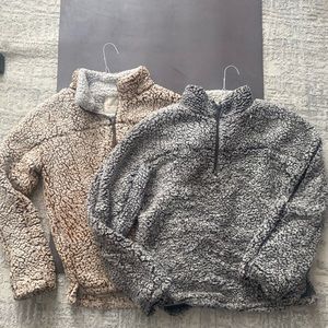 2 quarter zips-sheep like (priced together)